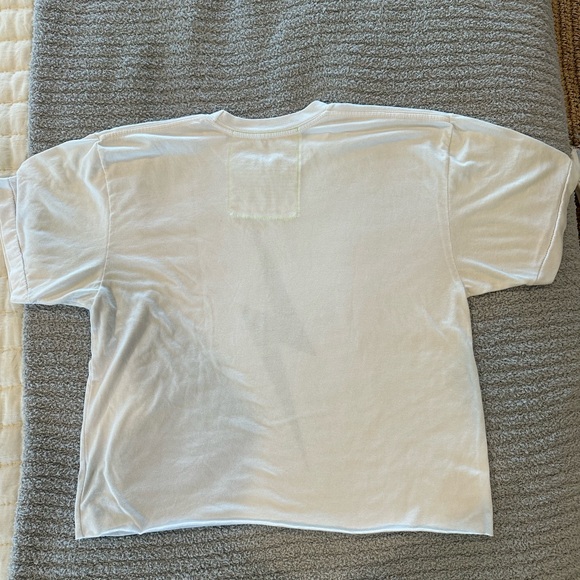 Aviator Nation cropped White Tee with Black Lightning Bolt - Picture 4 of 4